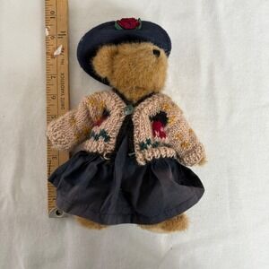 Boyds Bears Bearwear Teddy Bear Floral Cardigan Dress Collectible Plush Toy
